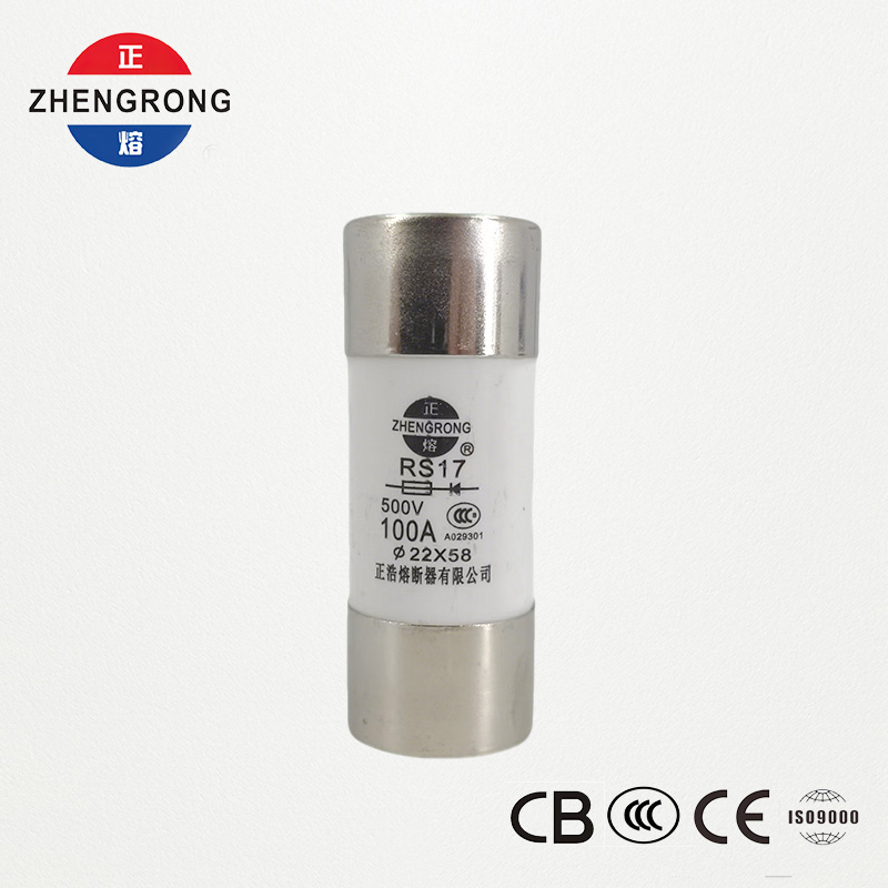 RS17 100A 500V Cylindrisk hurtigvirkende sikring | 22*58mm | CCC Certificeret