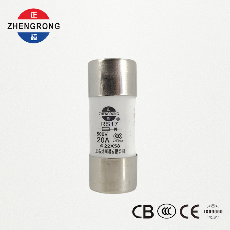 RS17 20A 500V cylindrisk hurtigvirkende sikring | 22*58mm | CCC Certificeret