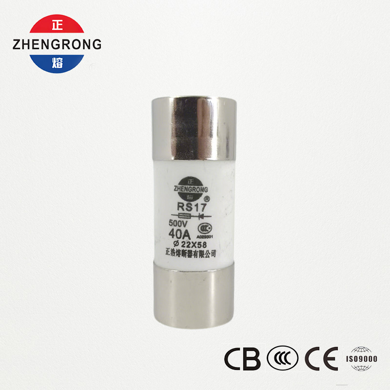 RS17 40A 500V Cylindrisk hurtigvirkende sikring | 22*58mm | CCC Certificeret